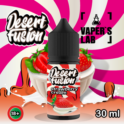 Фото солевая жидкость dessert fusion salt strawberry cream 30 ml