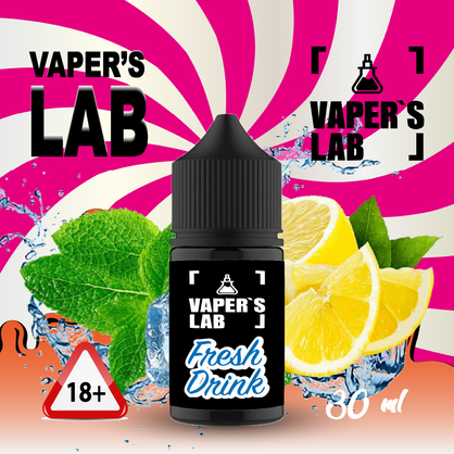 Фото, Відеоогляди Рідина Salt Vaper's LAB Salt Fresh drink 30 ml