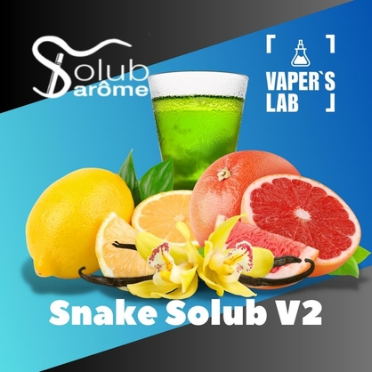 Фото, Видео, Купить ароматизатор Solub Arome "Snake Solub V2" (Абсент ваниль лимон грейпфрут) 