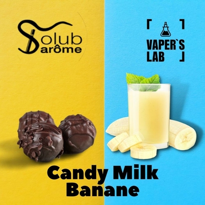 Фото, Відеоогляди на Преміум ароматизатор для електронних сигарет Solub Arome "Candy milk banane" (Молочна цукерка з бананом) 