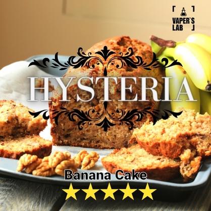 Фото, Видео на Жидкости для вейпа Hysteria Banana Cake 30 ml