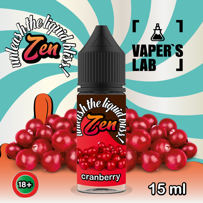 Фото, Видео жидкость для пода ZEN Salt Cranberry 15 ml