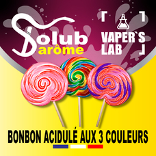 Преміум ароматизатори для електронних сигарет Solub Arome "Bonbon acidulé aux 3 couleurs" (Цукерки-льодяники)