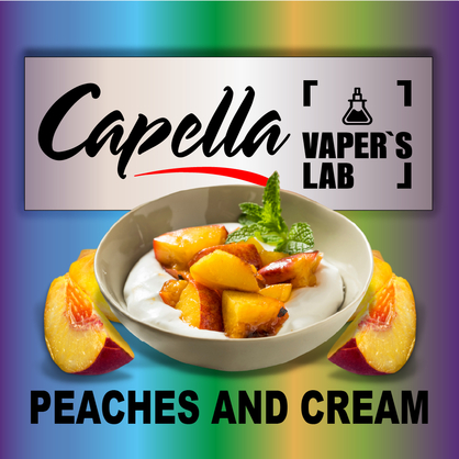 Фото на Ароматизатор Capella Peaches and Cream Персики і крем