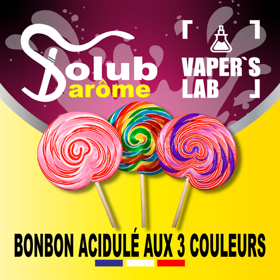 Відгуки на Ароматизатори для сольового нікотину Solub Arome "Bonbon acidulé aux 3 couleurs" (Цукерки-льодяники) 