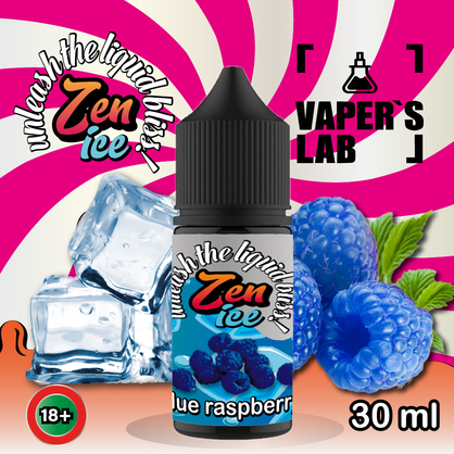 Фото солевая жидкость zen salt ice blue raspberry 30ml