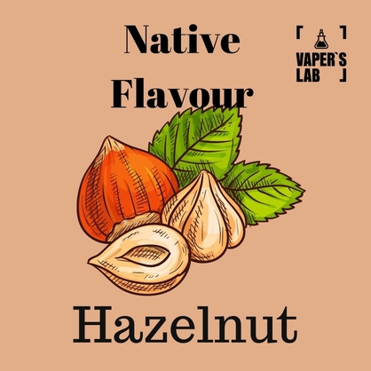Фото безнікотинова рідина native flavour hazelnut 120 ml