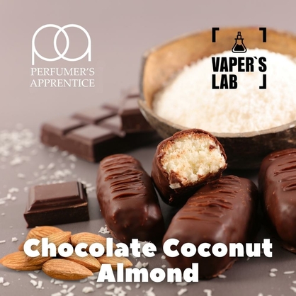 Фото, Видео, Премиум ароматизатор для электронных сигарет TPA "Chocolate Coconut Almond" (Шоколад кокос и миндаль) 