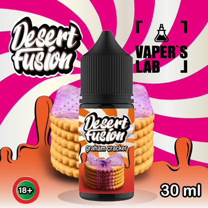 Фото сольова жижа top dessert fusion salt graham cracker 30 ml