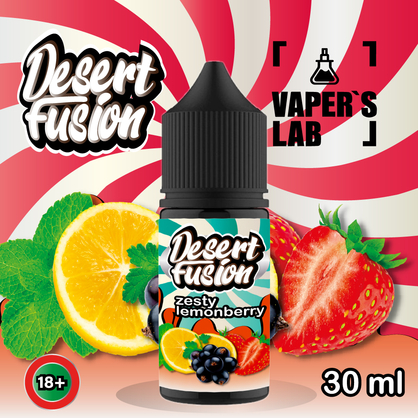 Фото жидкость для пода dessert fusion salt zesty lemonberry 30 ml