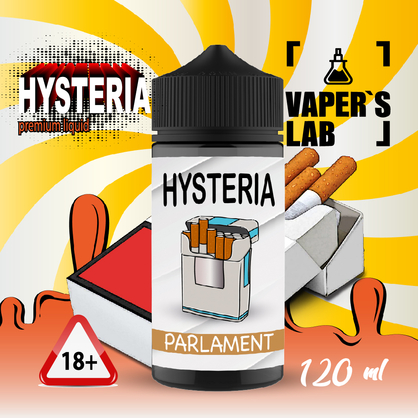 Фото заправка на вейп hysteria parlament 100 ml