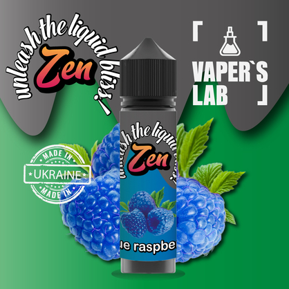 Фото жижа для вейпа без никотина дешево zen blue raspberry