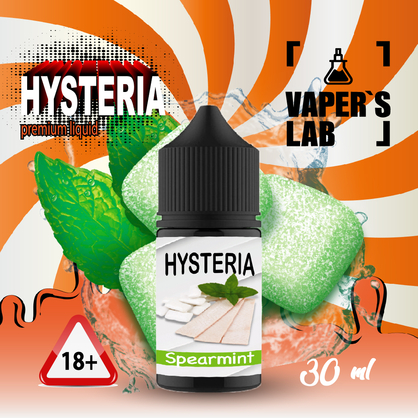 Фото, Видео на жидкость для pod Hysteria Salt "Spearmint" 30 ml