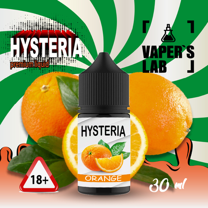 Фото, Видео жижи для под систем Hysteria Salt "Orange" 30 ml